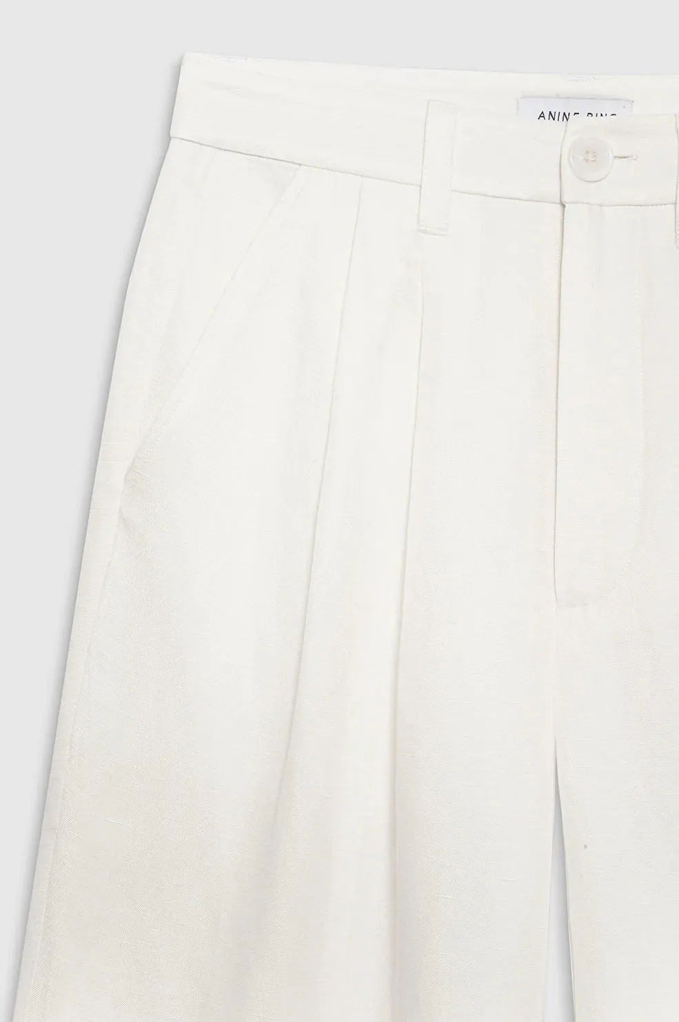 AB Carrie Pant - White Linen Blend