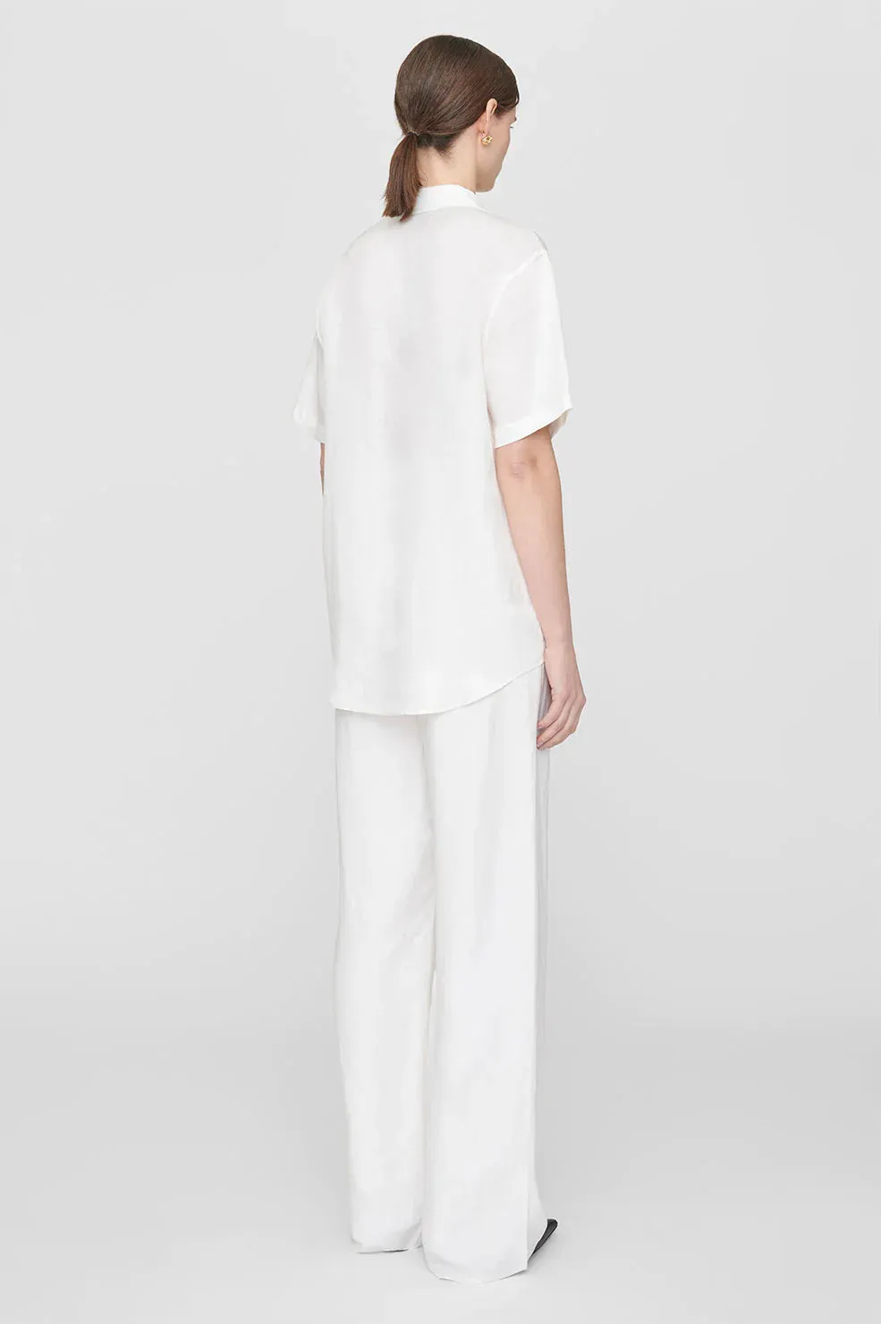 AB Carrie Pant - White Linen Blend