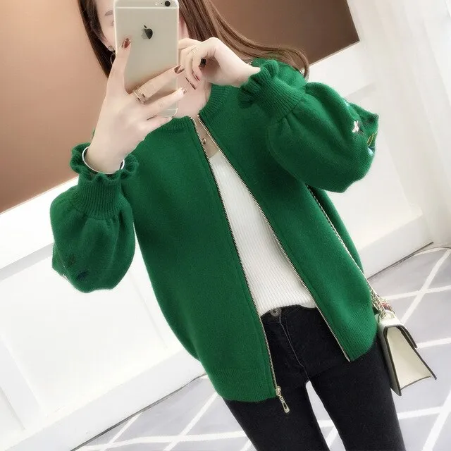 autumn knit cardigan women's