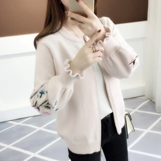 autumn knit cardigan women's