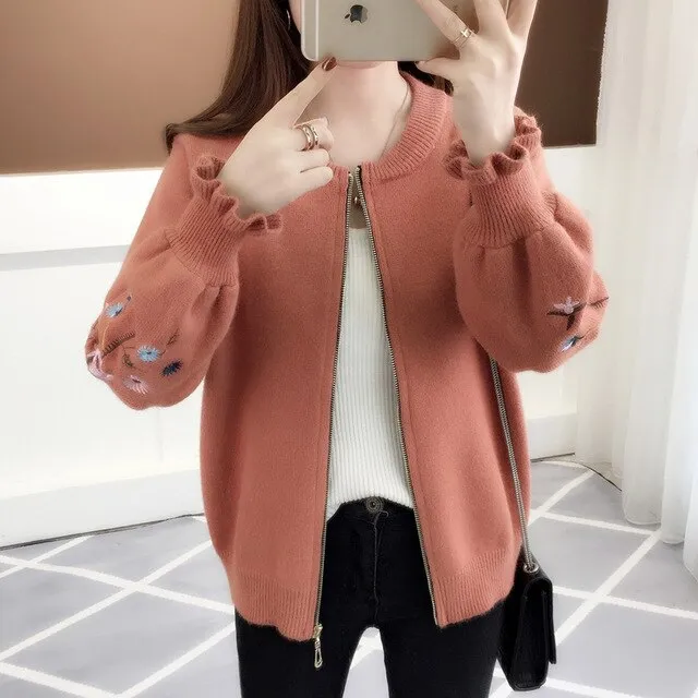 autumn knit cardigan women's