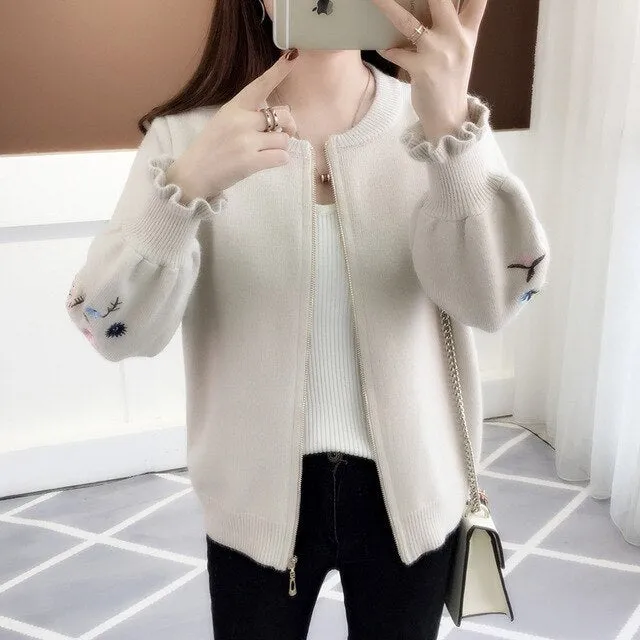 autumn knit cardigan women's