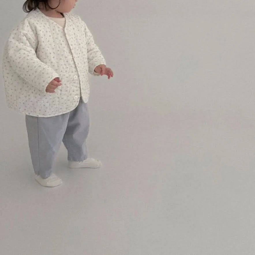 Baby Bella S25 Floral/Carrot Rabbit Printed Quilted Collarless Jacket (6m-3y) - 2 Colors