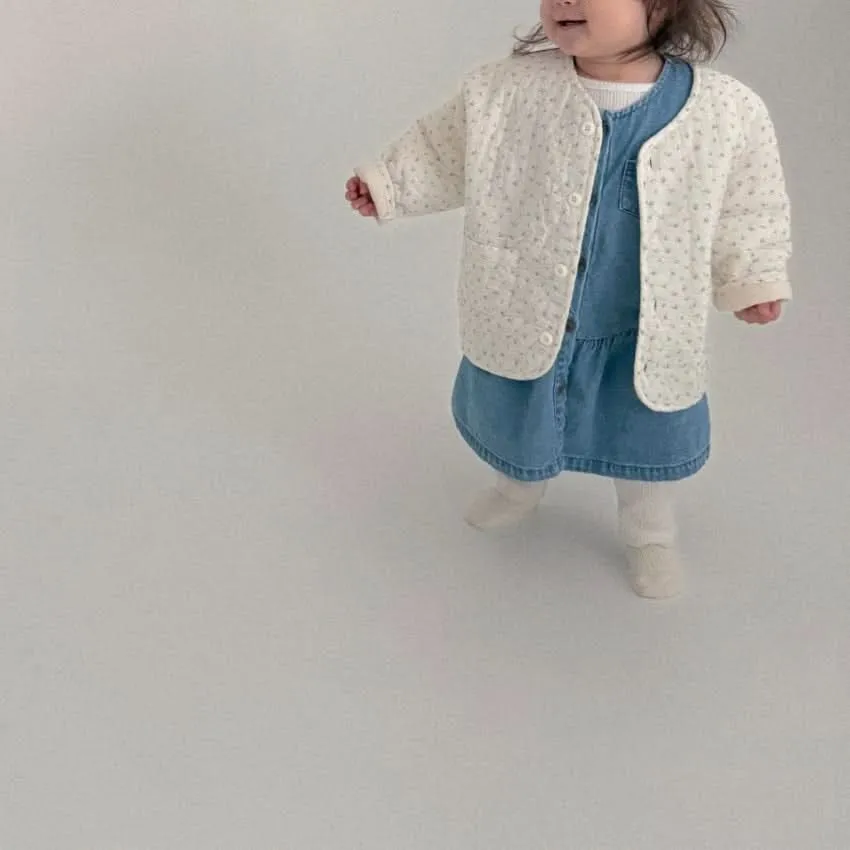 Baby Bella S25 Floral/Carrot Rabbit Printed Quilted Collarless Jacket (6m-3y) - 2 Colors