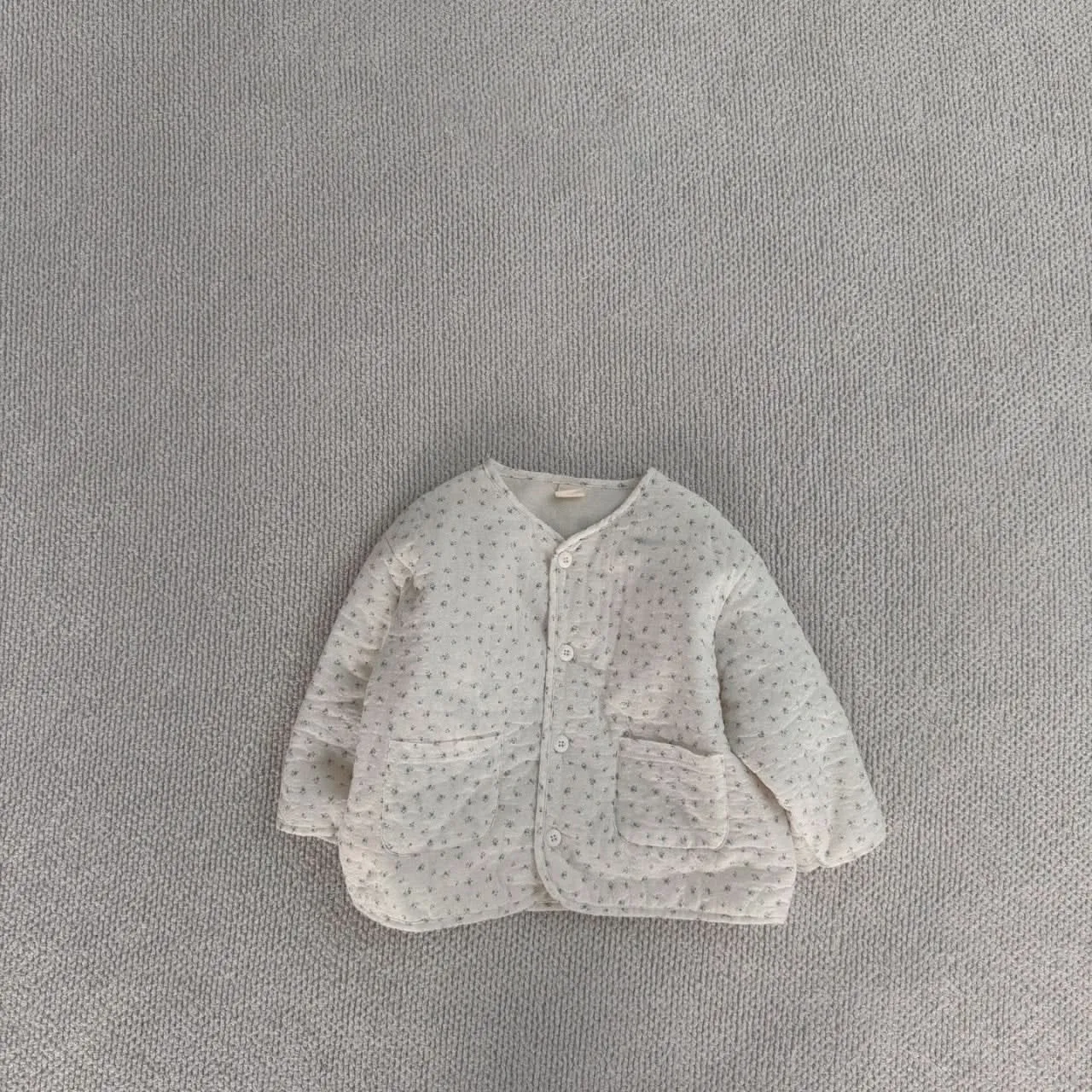 Baby Bella S25 Floral/Carrot Rabbit Printed Quilted Collarless Jacket (6m-3y) - 2 Colors