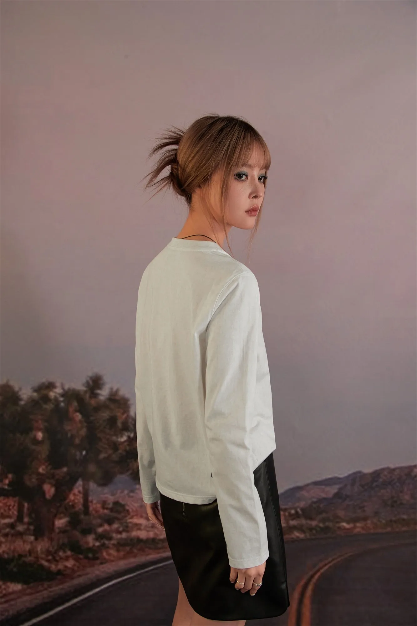 Basic Vintage Long-Sleeved Top