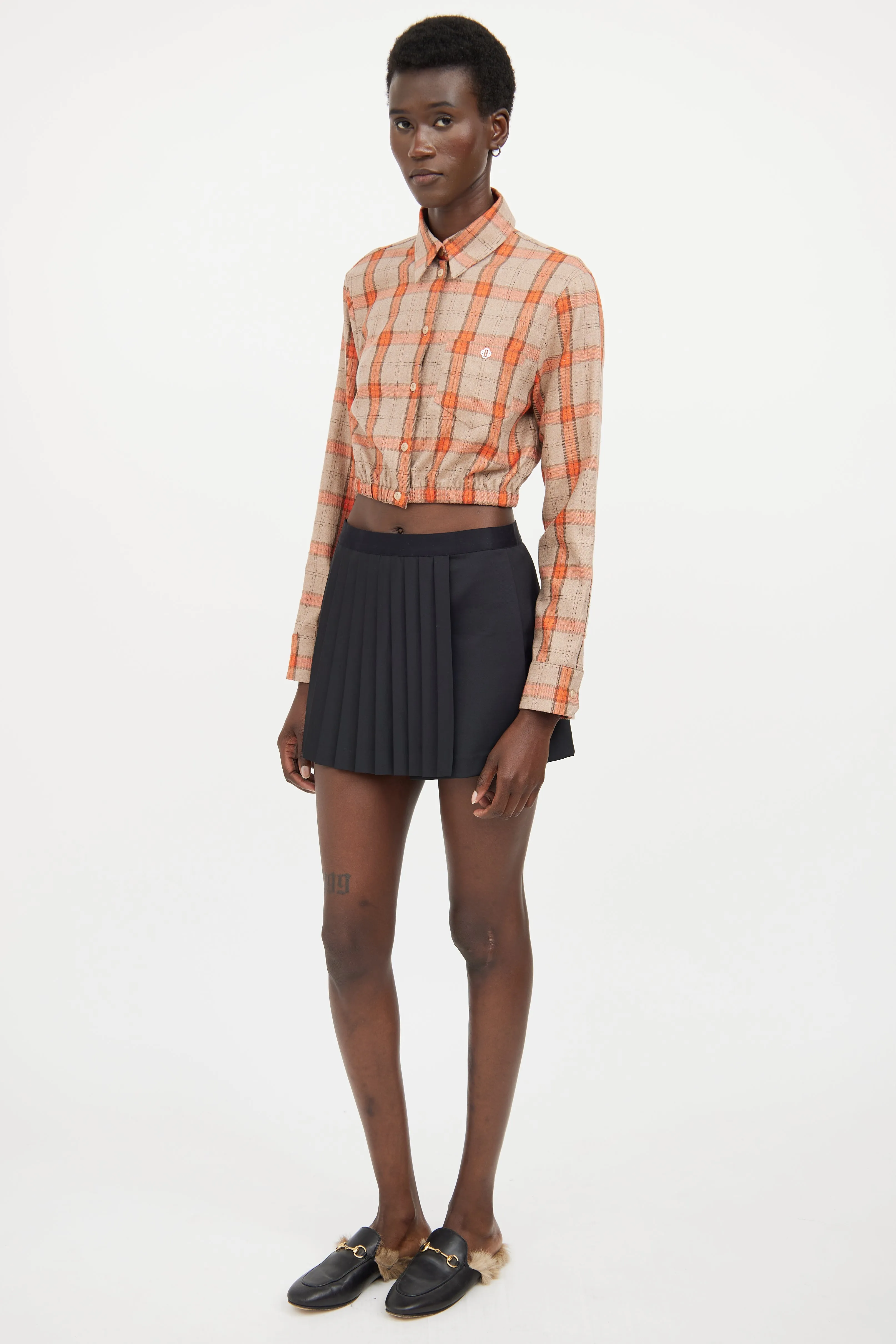 Black Lupli Pleated Skort