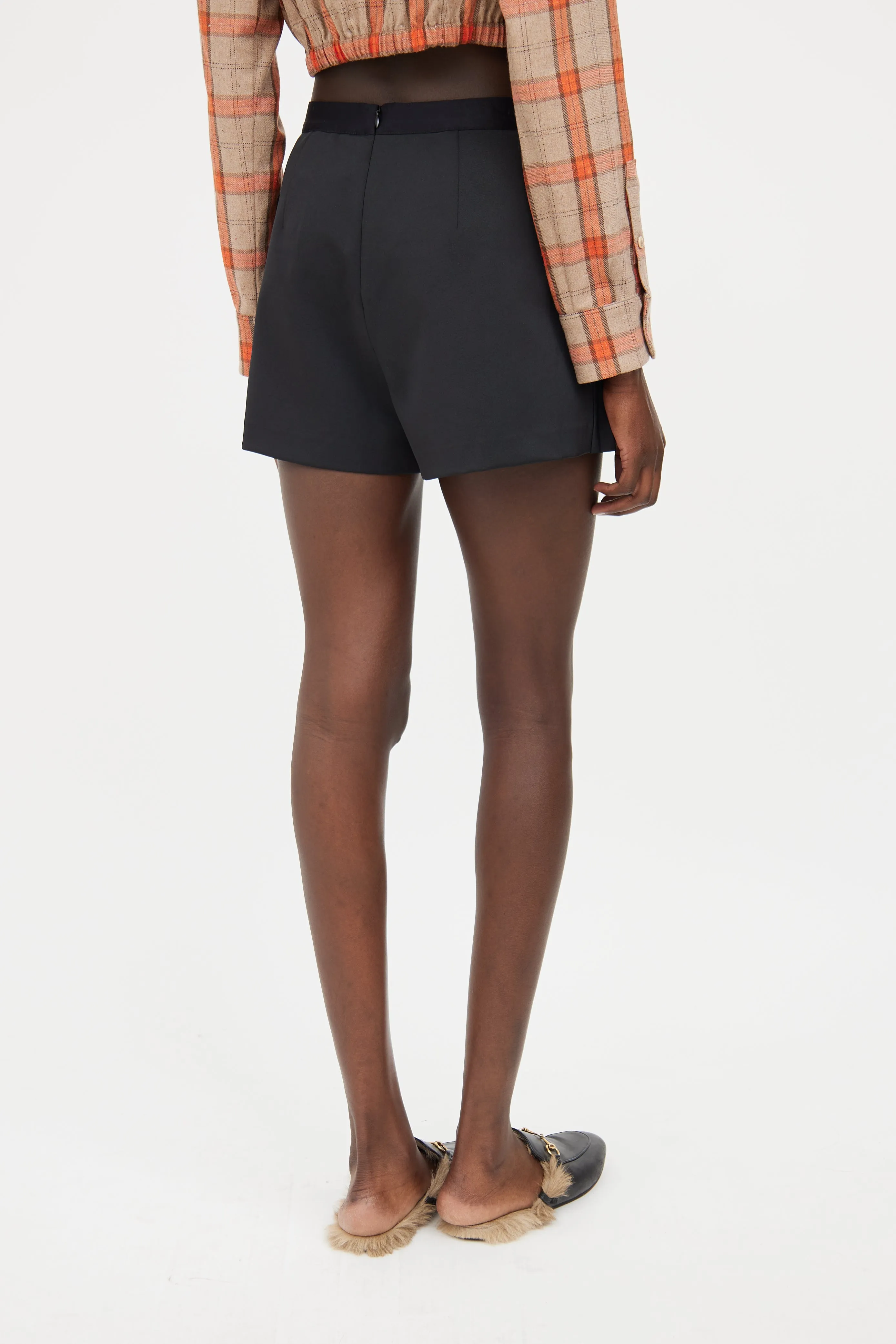 Black Lupli Pleated Skort