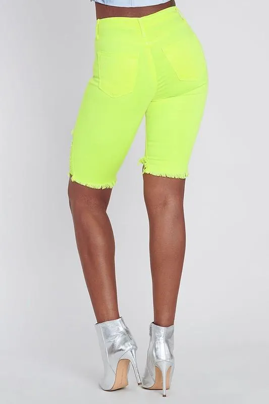 Bold Yellow Neon Capri Pants