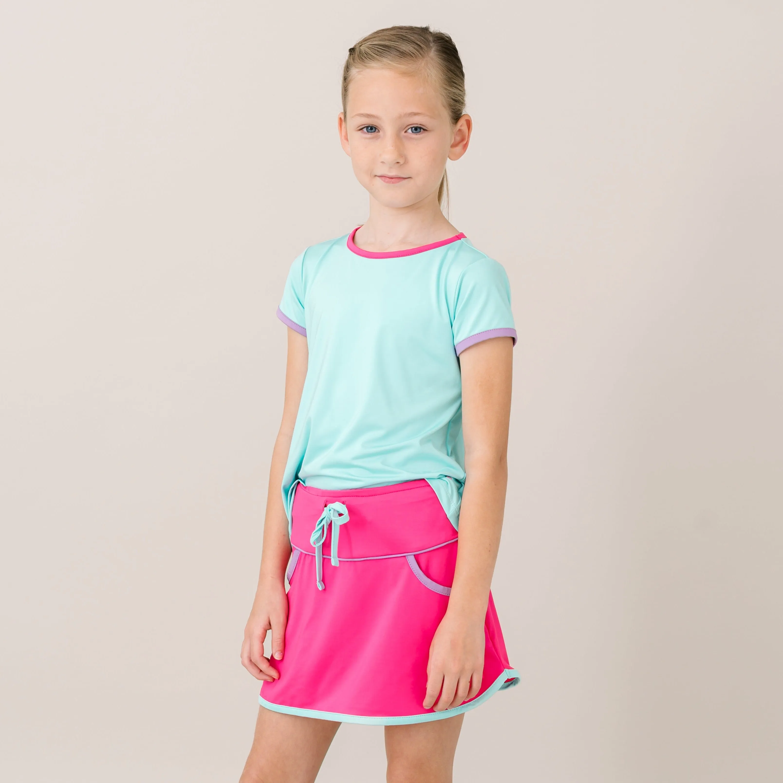Bridget Basic T - Totally Turquoise, Power Pink, Precious Purple