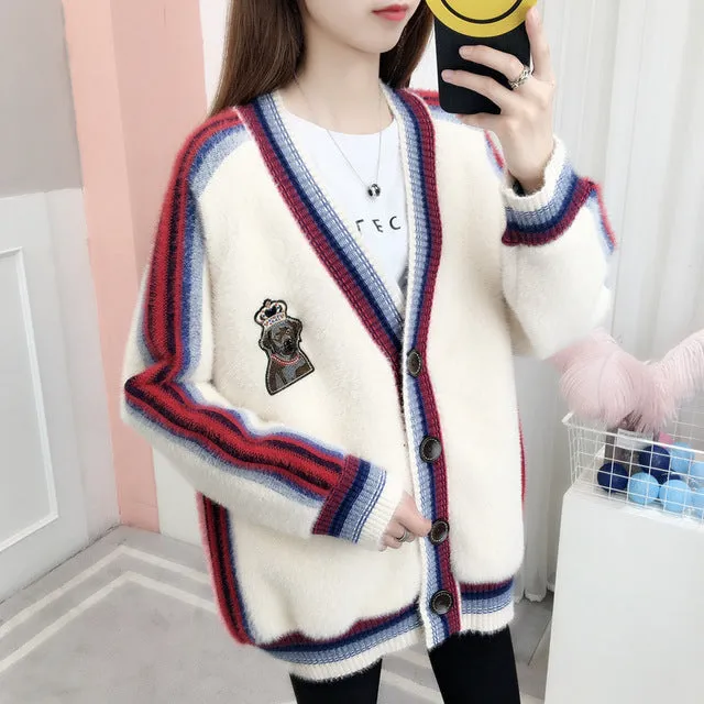 Cardigan Feminino Imitated Mink