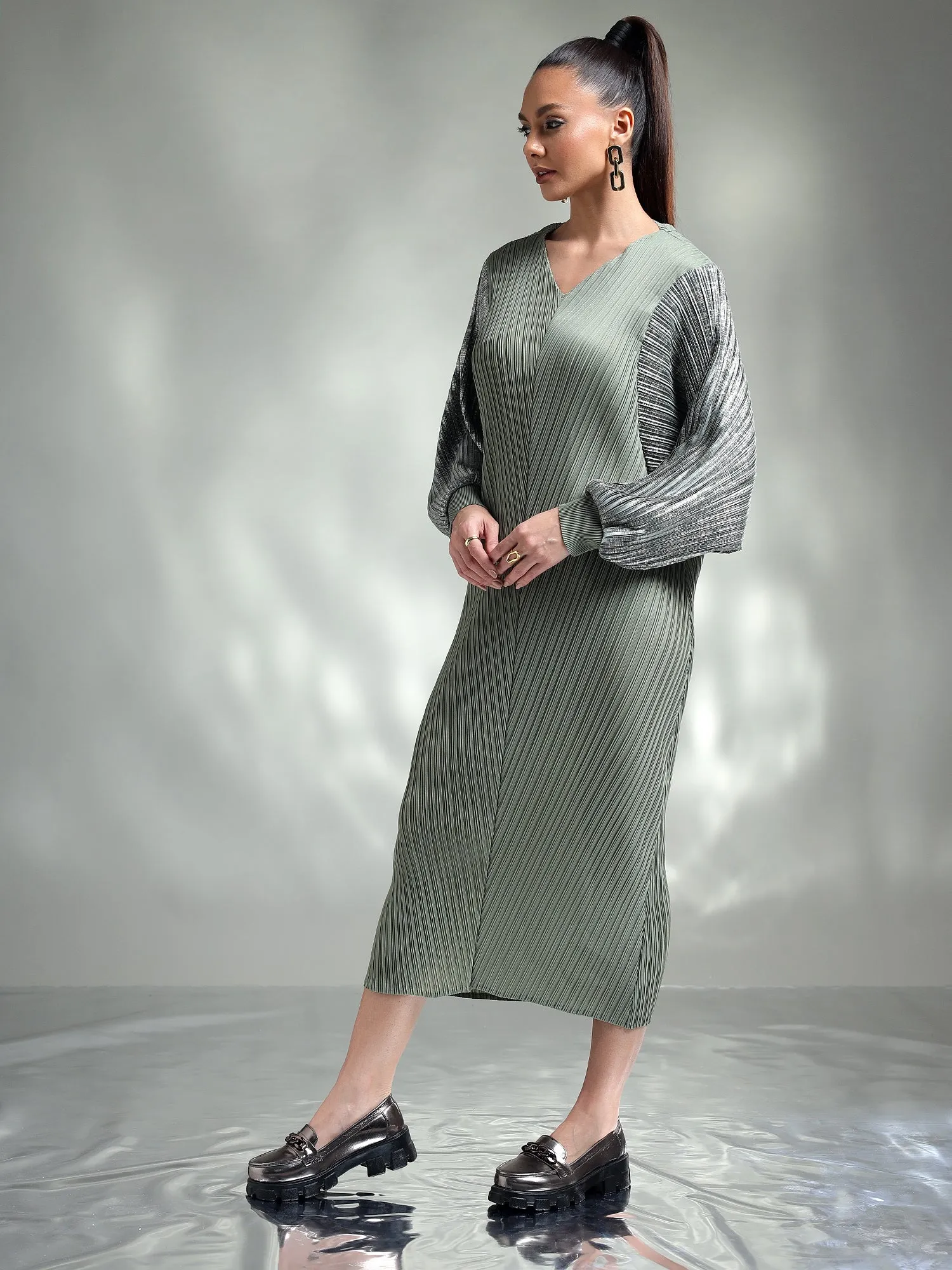 Doria Metallic Dress