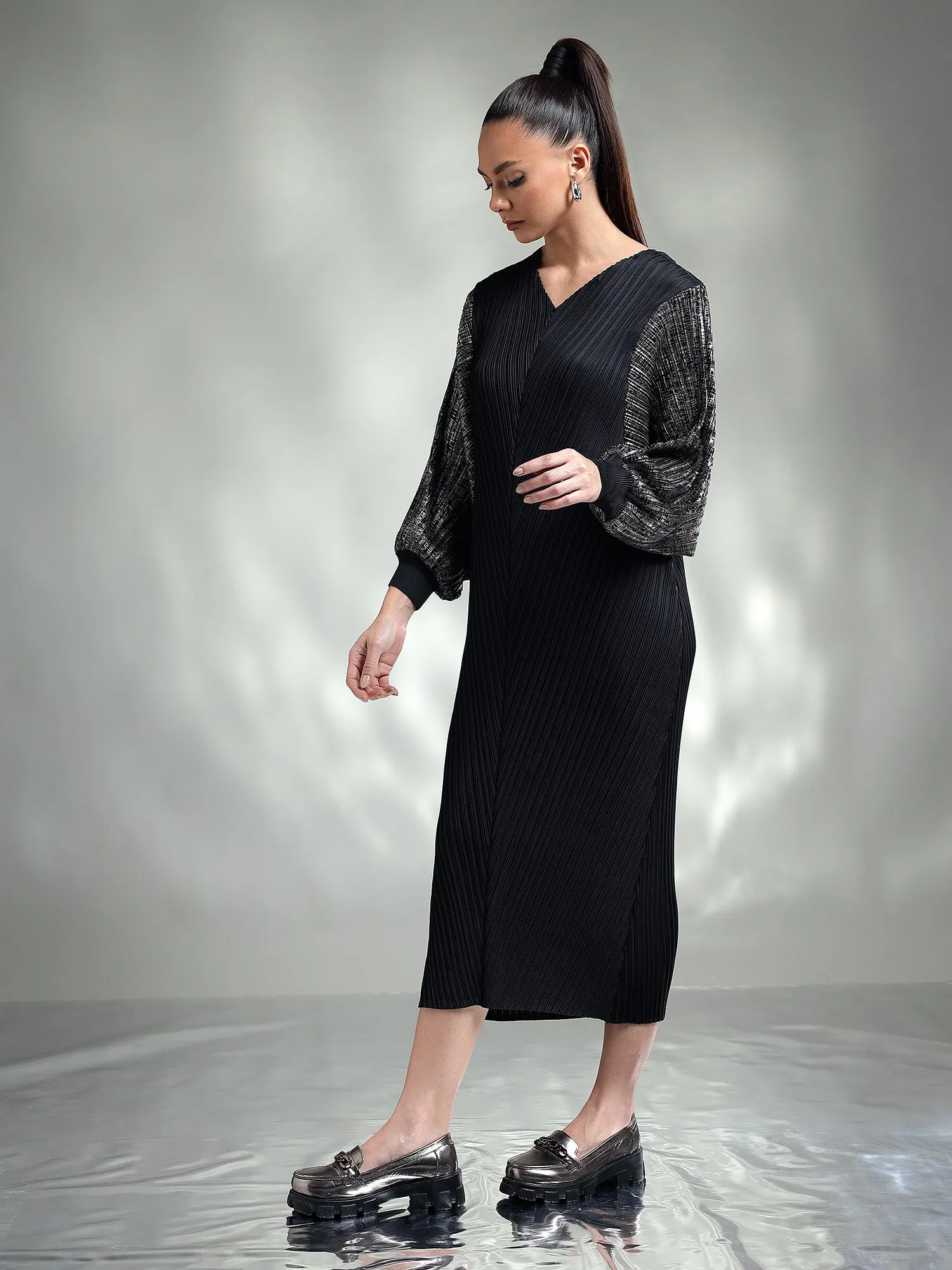 Doria Metallic Dress