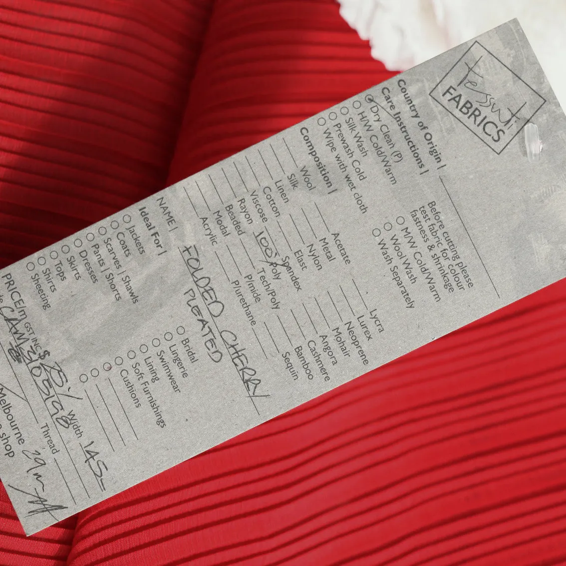 Folded Cherry Pleated