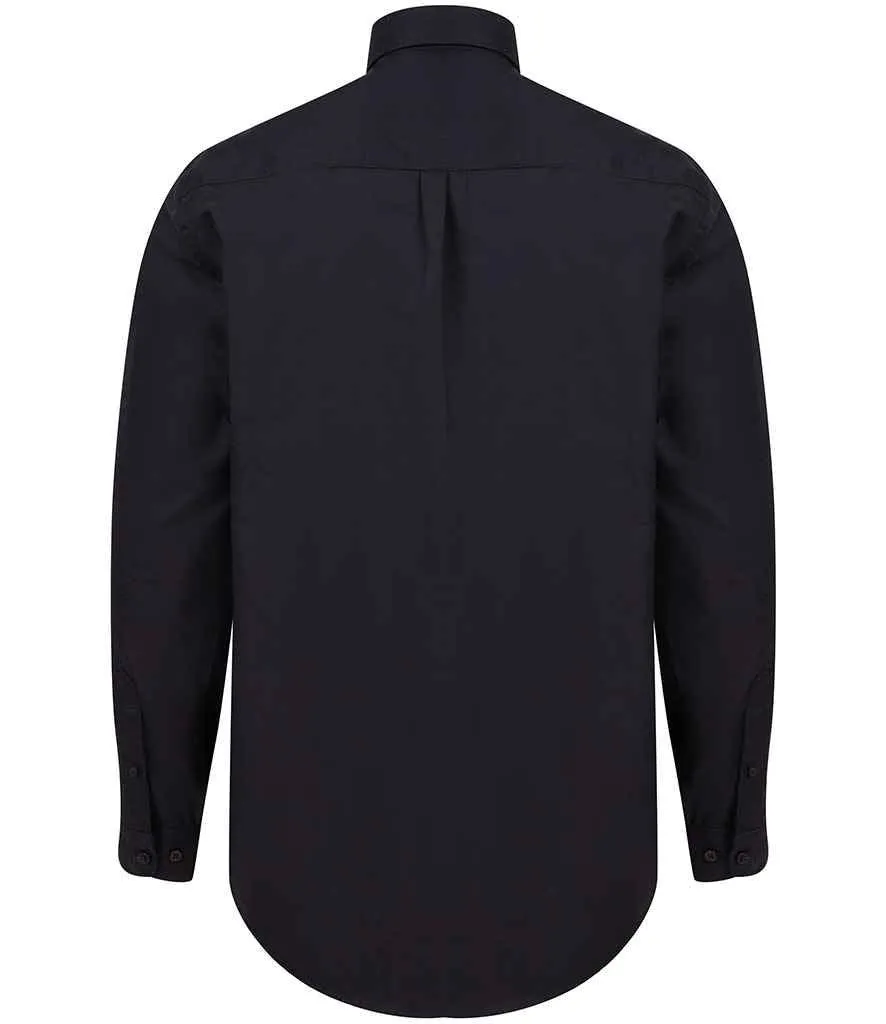 Henbury Modern Long Sleeve Classic Fit Oxford Shirt