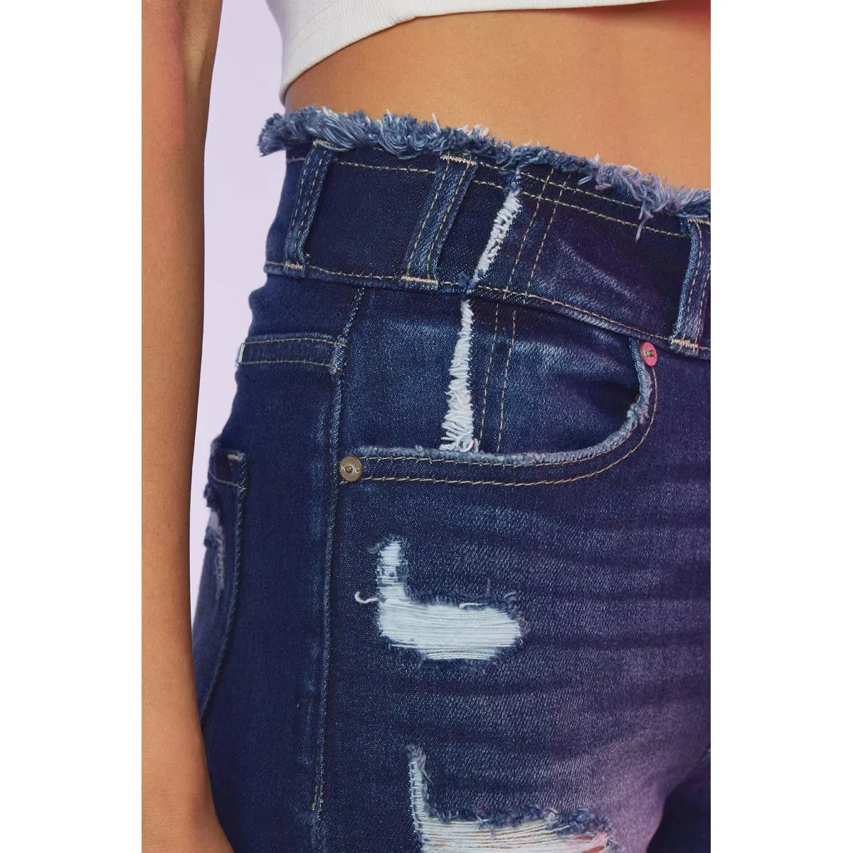 KanCan Double Button Shorts
