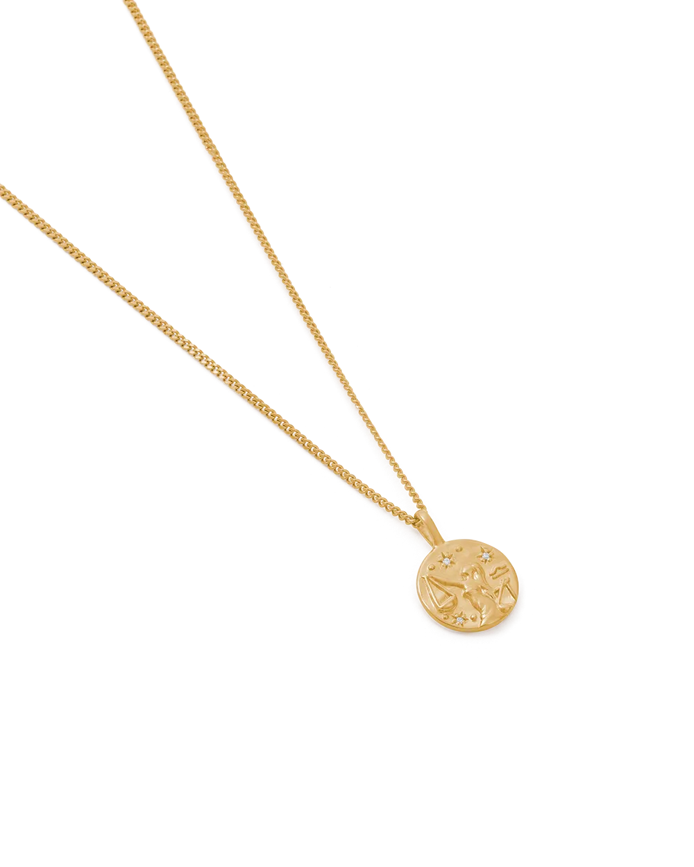 Libra Petite Zodiac Necklace - Gold
