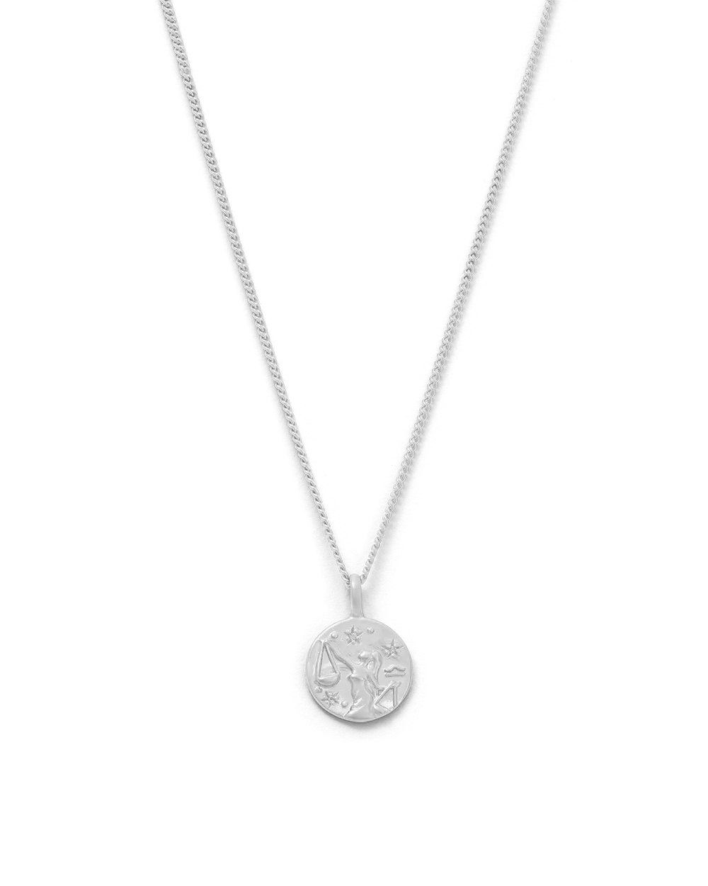 Libra Petite Zodiac Necklace - Silver