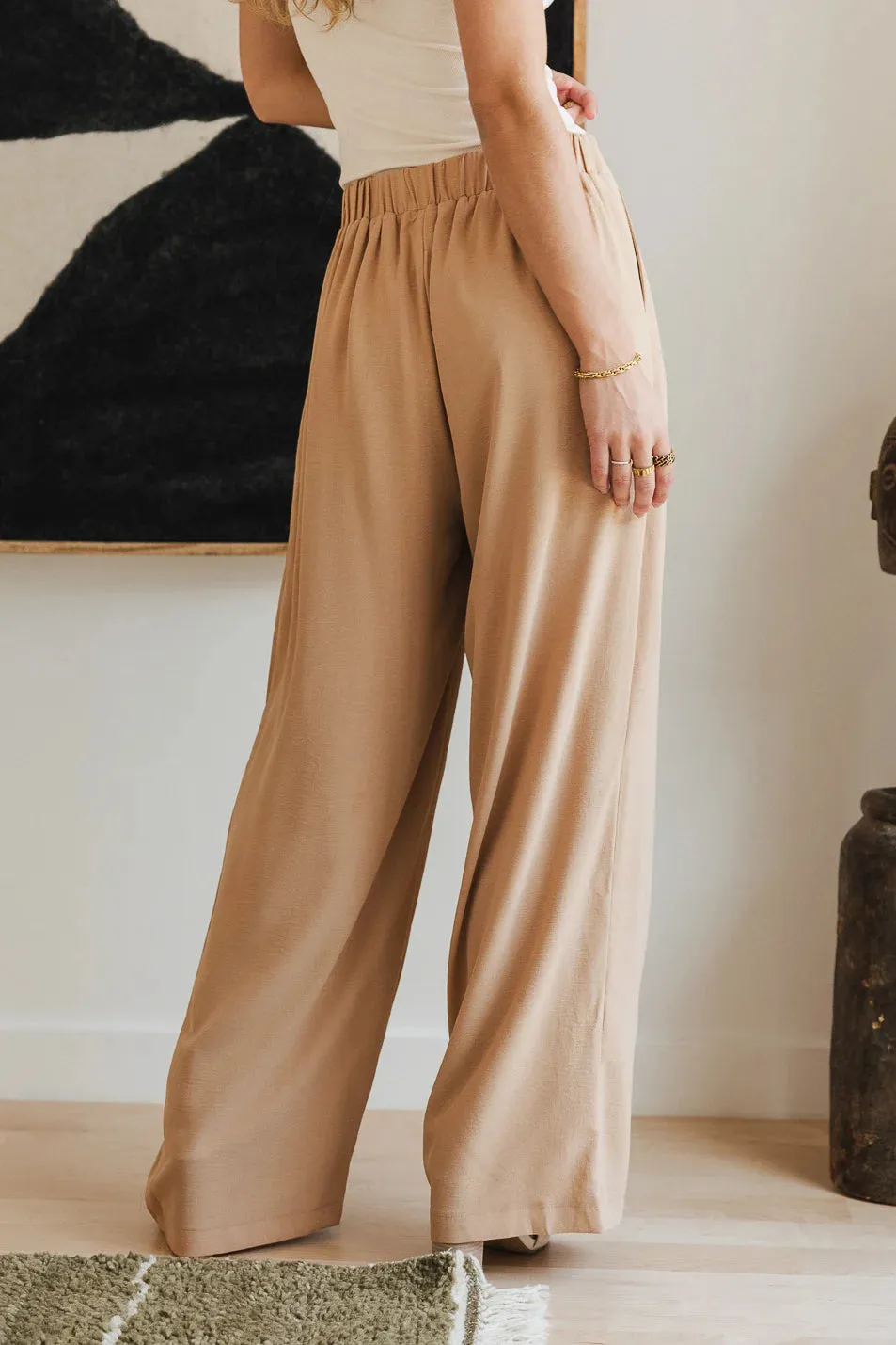 Morgan Wide Leg Pants in Brown - FINAL SALE
