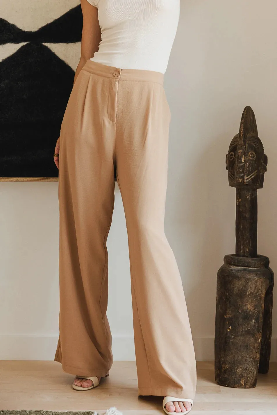 Morgan Wide Leg Pants in Brown - FINAL SALE