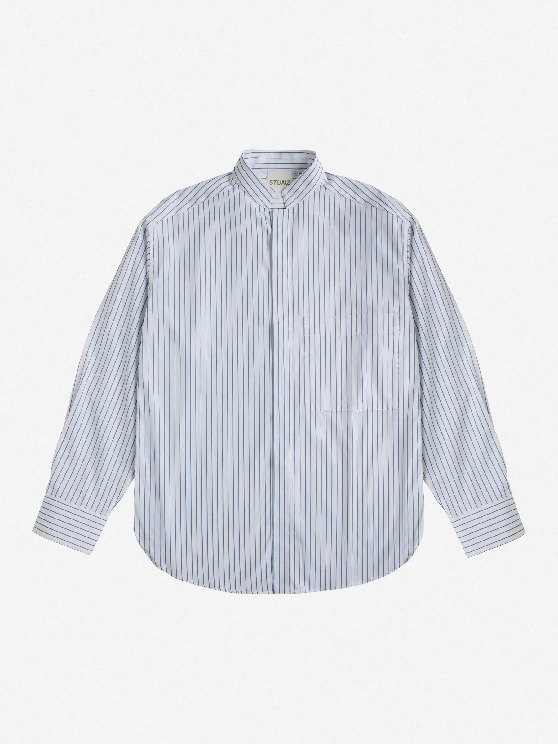 Oversized Mandarin Collar Shirt