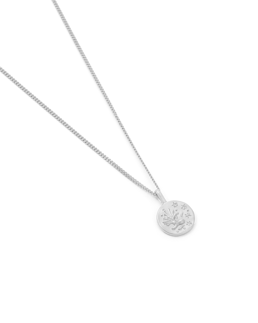 Pisces Petite Zodiac Necklace - Silver