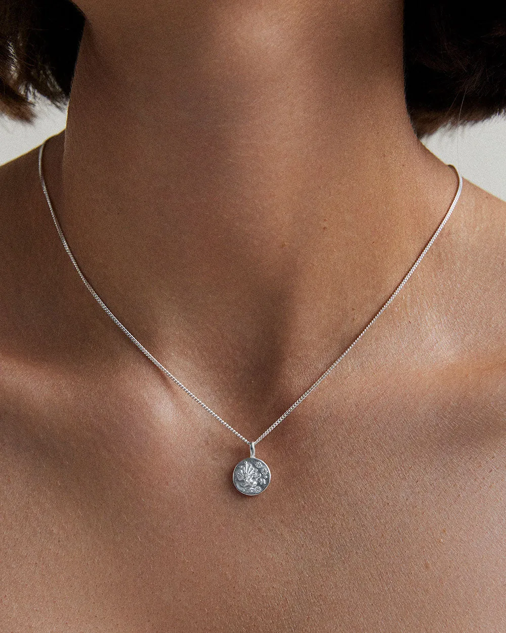 Pisces Petite Zodiac Necklace - Silver