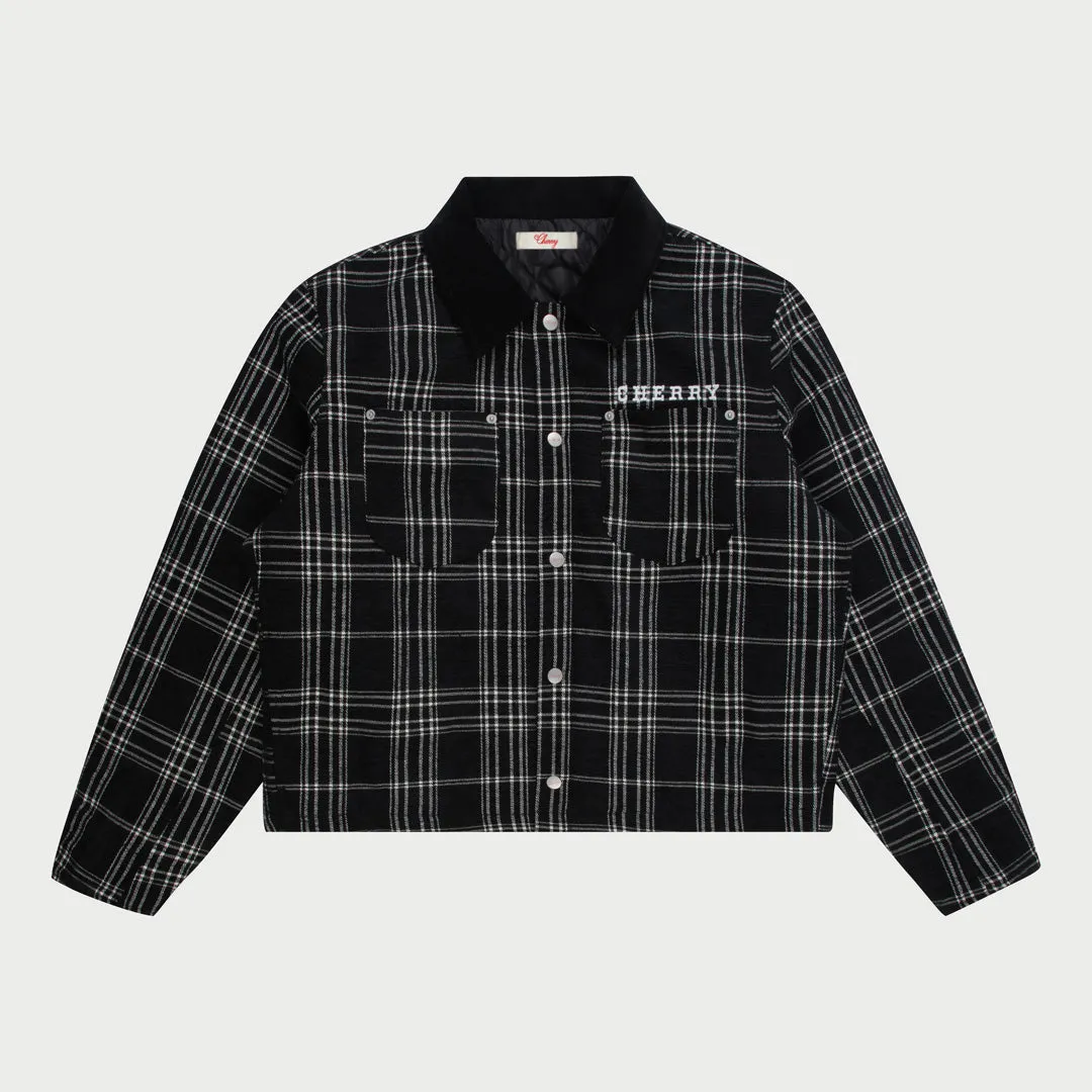 Quilted Lined Plaid Jacket