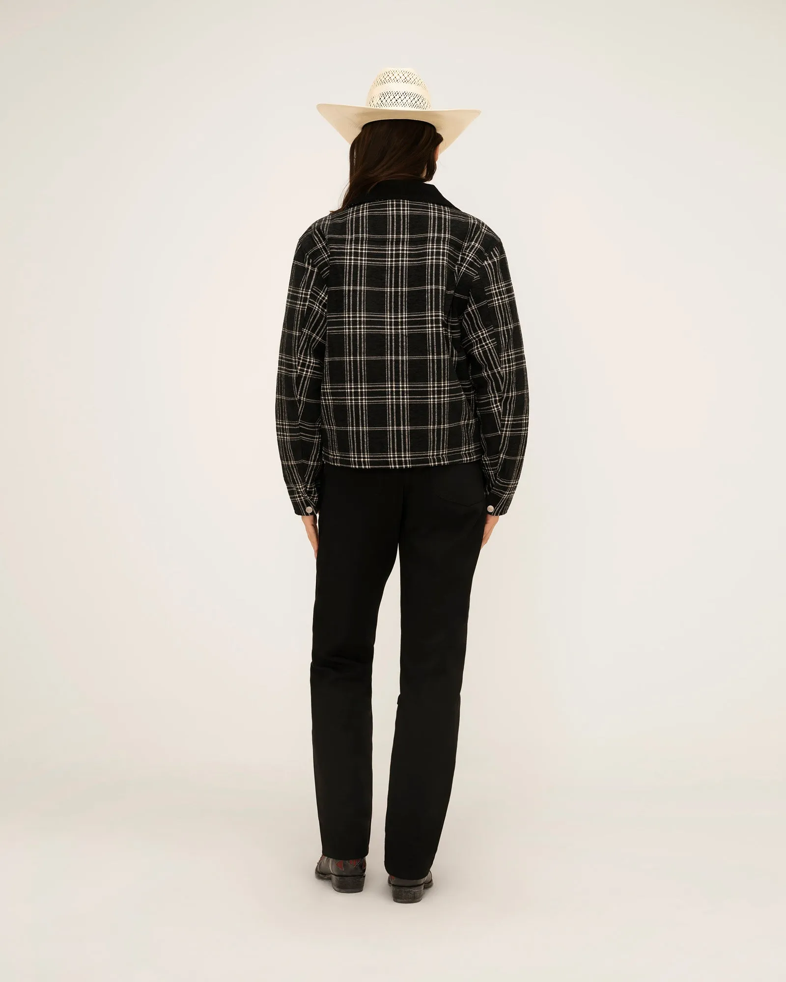 Quilted Lined Plaid Jacket