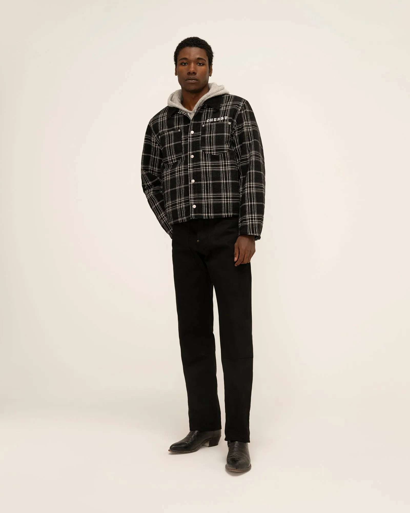 Quilted Lined Plaid Jacket