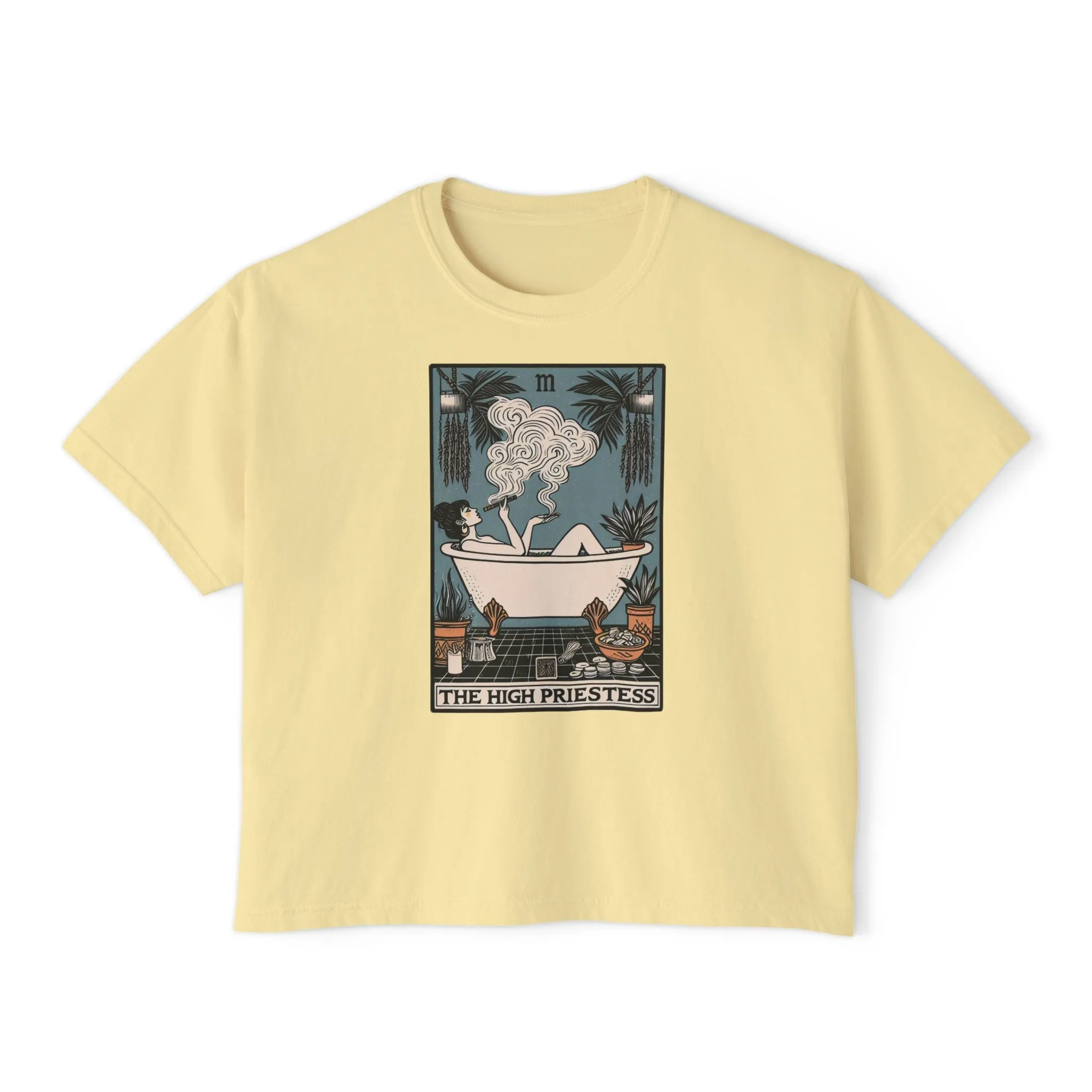 The High Priestess Women's Crop Top Boxy Tee