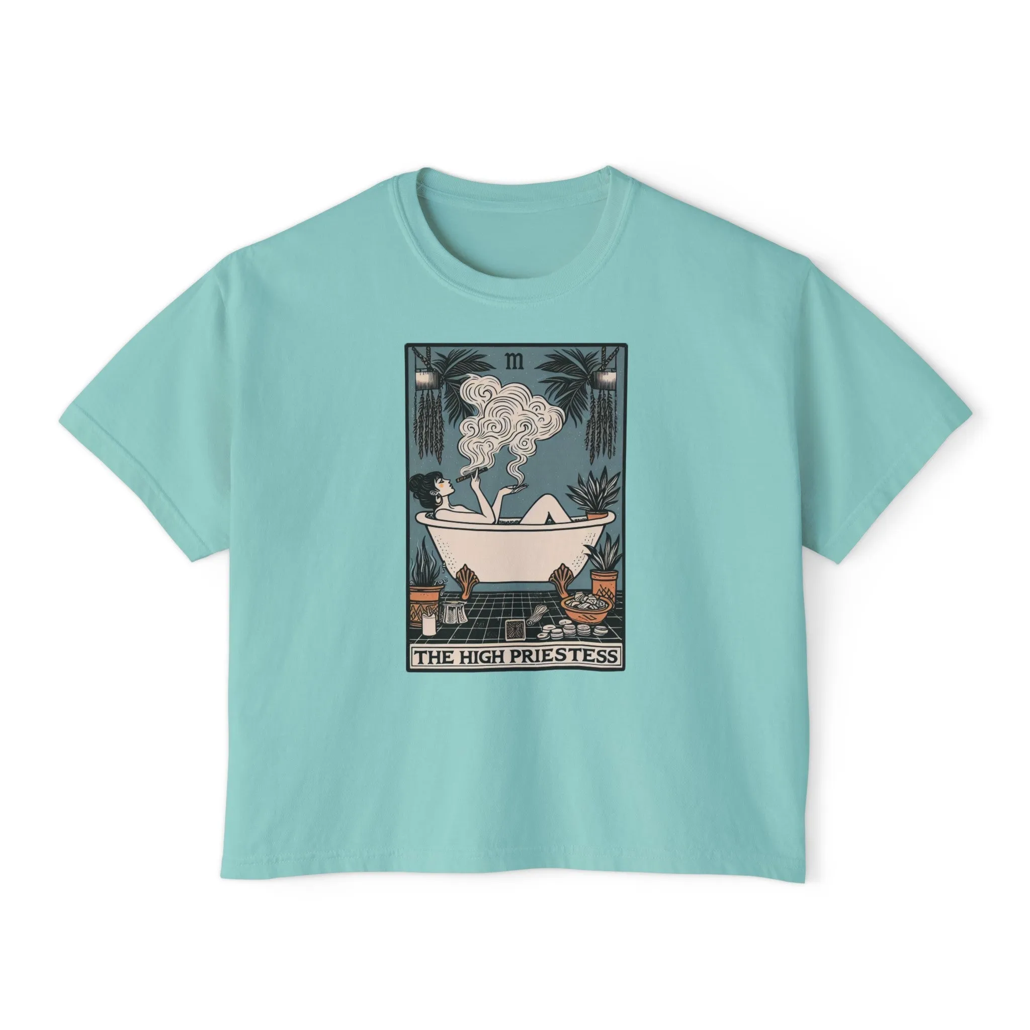 The High Priestess Women's Crop Top Boxy Tee