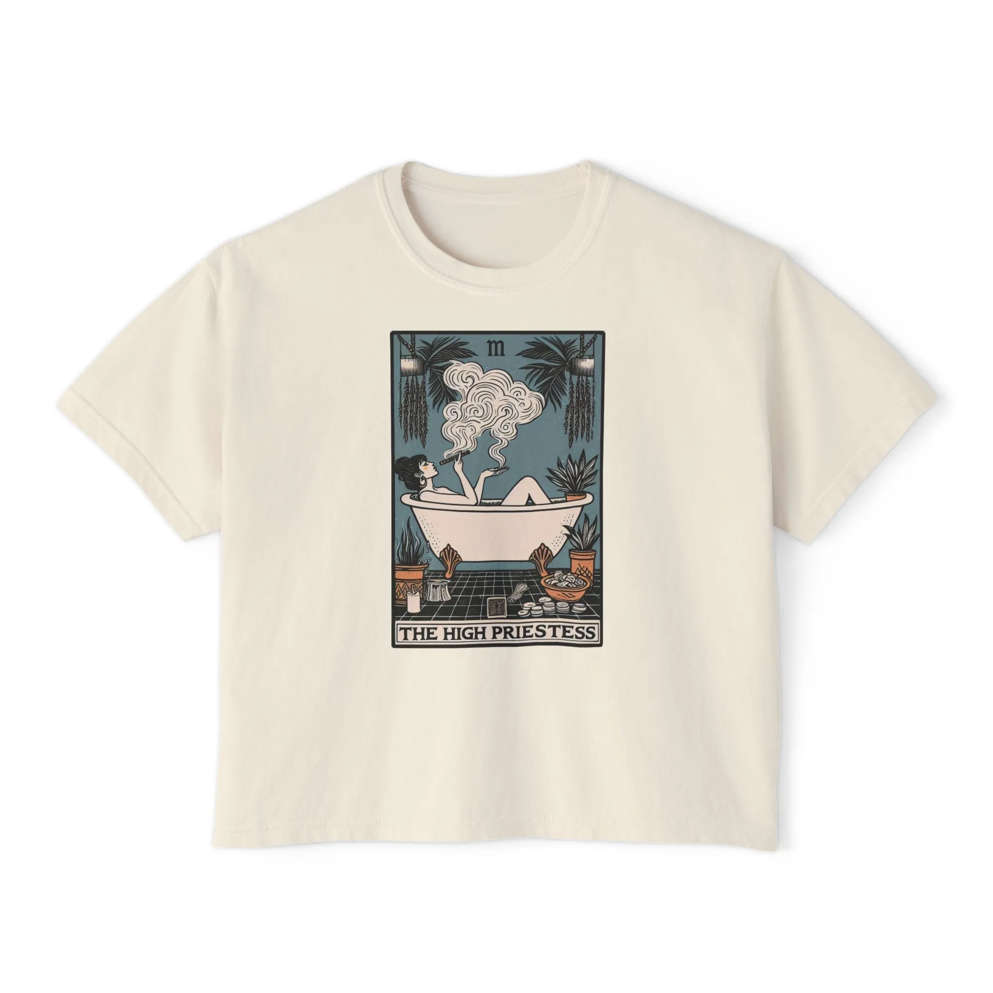 The High Priestess Women's Crop Top Boxy Tee
