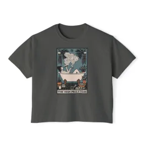 The High Priestess Women's Crop Top Boxy Tee